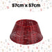 Christmas Tree Skirt Decoration 57cm x 57cm Red X 1