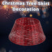 Christmas Tree Skirt Decoration 57cm x 57cm Red X 1
