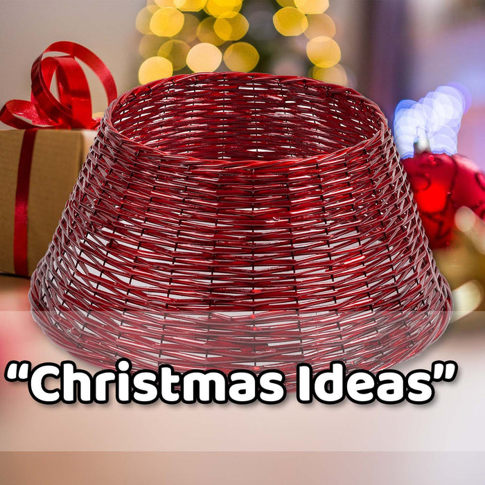 Christmas Tree Skirt Decoration 57cm x 57cm Red X 1