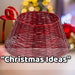 Christmas Tree Skirt Decoration 57cm x 57cm Red X 1