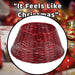 Christmas Tree Skirt Decoration 57cm x 57cm Red X 1