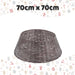 Christmas Tree Skirt Decoration 70cm x 70cm Grey X 1