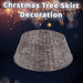Christmas Tree Skirt Decoration 70cm x 70cm Grey X 1