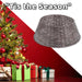 Christmas Tree Skirt Decoration 70cm x 70cm Grey X 1