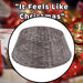 Christmas Tree Skirt Decoration 70cm x 70cm Grey X 1