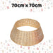 Christmas Tree Skirt Decoration 70cm x 70cm Gold X 1