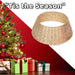 Christmas Tree Skirt Decoration 70cm x 70cm Gold X 1