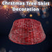 Christmas Tree Skirt Decoration 70cm x 70cm Red X 1