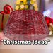 Christmas Tree Skirt Decoration 70cm x 70cm Red X 1