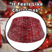 Christmas Tree Skirt Decoration 70cm x 70cm Red X 1