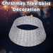 Christmas Tree Skirt Decoration 70cm x 70cm Silver X 1