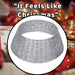 Christmas Tree Skirt Decoration 70cm x 70cm Silver X 1