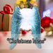 Christmas Tree Decoration Hanging Angel Wings Ornament X 1 24cm Ice Blue