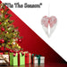Christmas Tree Decoration Hanging Acrylic Angel Wings Ornament X 1 24cm Red