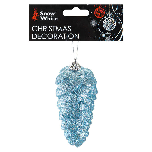 Christmas Tree Decoration Hanging Acrylic Angel Wings X 1 22.2cm Ice Blue