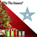 Christmas Tree Decoration Hanging Glitter Star Burst Ornament X 1 40cm Ice Blue
