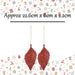 Christmas Tree Decoration 2 Hanging Glitter Leaf Ornament X 2 22.6cm Red