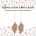 Christmas Tree Decoration 2 Hanging Leaf Glitter X 1 22.6cm Rose Gold