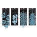 2 Glitter Leaf Christmas Decoration Varied Designs 31. 2cm Ice Blue