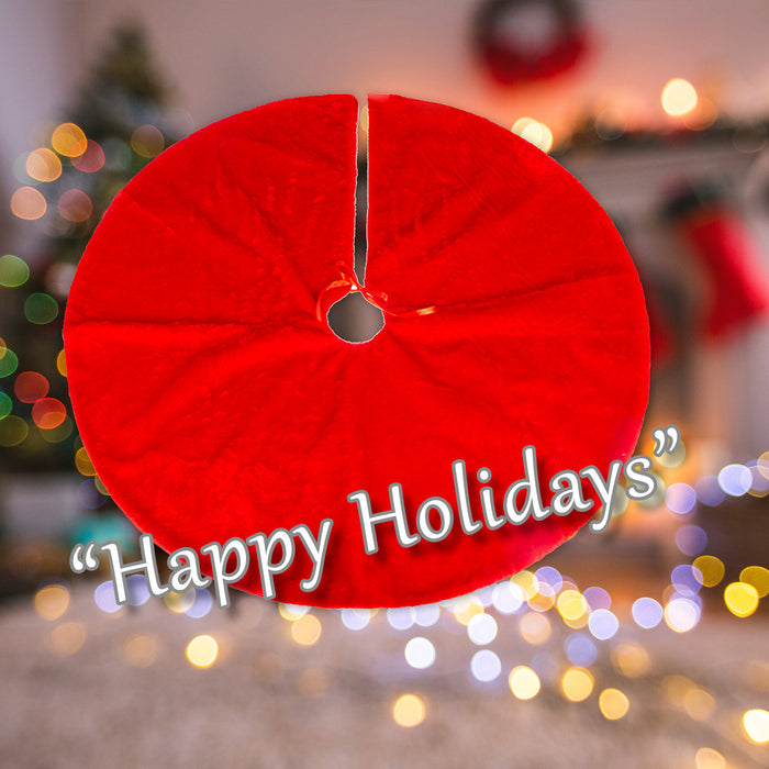 Christmas Tree Skirt Christmas Decoration X 90cm Red