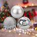 Christmas Bauble Decoration Hanging Tree Ornament X 3 14cm Silver