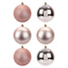 Christmas Bauble Decoration Hanging Tree Ornament X 6 10cm Rose Gold