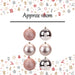 Christmas Bauble Decoration Hanging Tree Ornament X 6 10cm Rose Gold