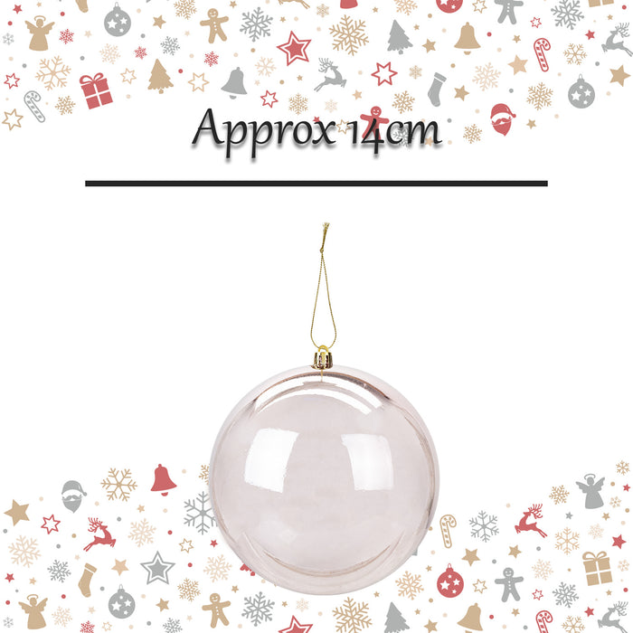 Christmas Bauble Decoration Hanging Tree Ornament X 1 14cm Rose Gold