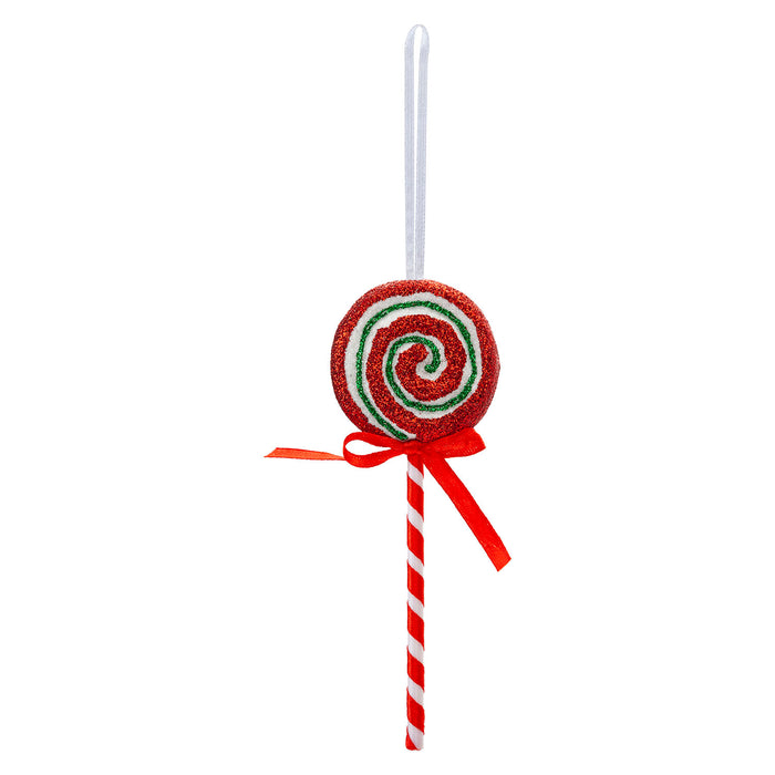 Christmas Decoration Mini Candy Cane Lollipops X 2 24.5cm Red, White