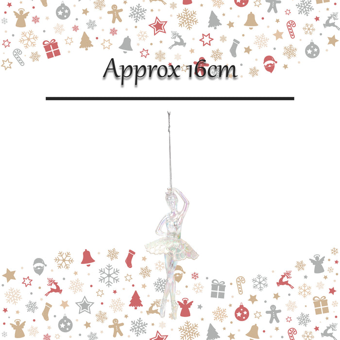 Christmas Tree Decoration Iridescent Acrylic Ballerina