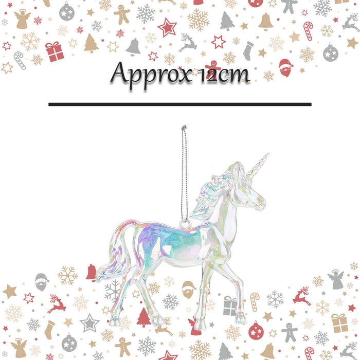 Christmas Tree Decoration Iridescent Acrylic Unicorn
