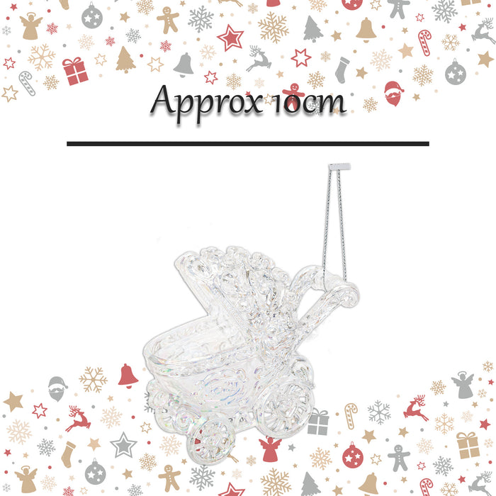 Christmas Tree Decoration Iridescent Acrylic Pram Ornament X