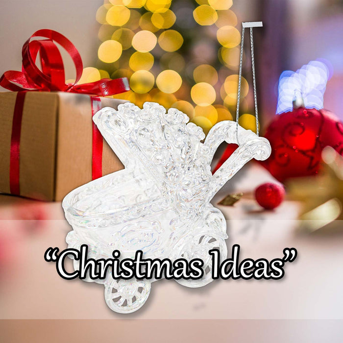 Christmas Tree Decoration Iridescent Acrylic Pram Ornament X