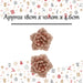 2 Clip-On Glitter Flowers Christmas Decoration X 2 18x10.1x4.6cm Rose Gold