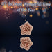 2 Clip-On Glitter Flowers Christmas Decoration X 2 18x10.1x4.6cm Rose Gold