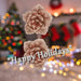 2 Clip-On Glitter Flowers Christmas Decoration X 2 18x10.1x4.6cm Rose Gold