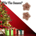 2 Clip-On Glitter Flowers Christmas Decoration X 2 18x10. 1x4. 6cm Rose Gold