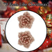 2 Clip-On Glitter Flowers Christmas Decoration X 2 18x10. 1x4. 6cm Rose Gold