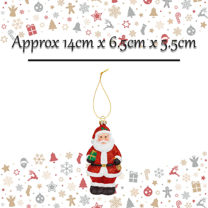 Christmas Tree Decoration Ornament X 1 14cm x 6.5cm x 5.5cm Santa Bell