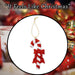 Christmas Tree Decoration Candy Cane Ornament X 18. 2cm x 8cm x 2. 3cm Red