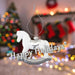 Christmas Tree Decoration Silver White Rocking Horse