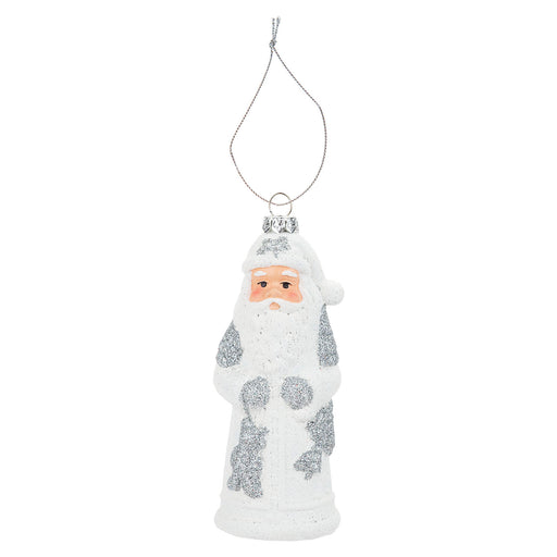 Christmas Tree Decoration Silver Standing Santa X 1 13.5cm Standing Santa