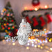 Christmas Tree Decoration Silver White Standing Snowman X 1 13cm Showman