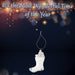 Christmas Tree Decoration Silver White Stocking Ornament X