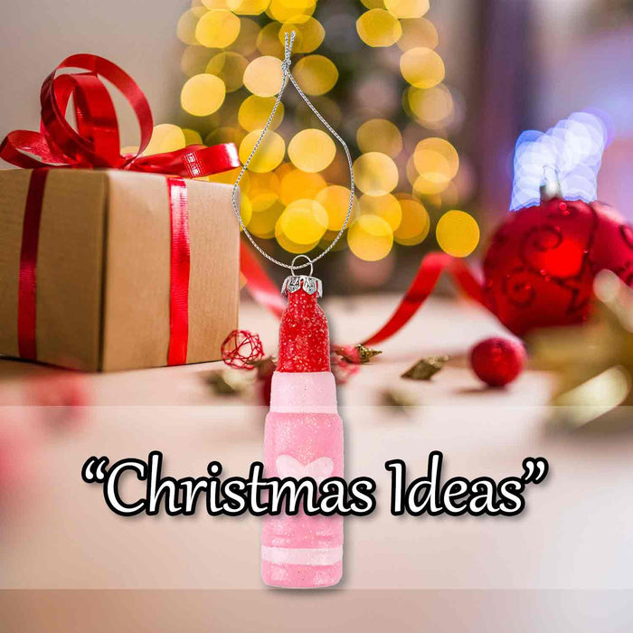 Christmas Tree Decoration Lipstick Ornament X 1 11. 5x2. 6x2. 6cm