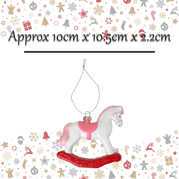 Christmas Tree Decoration Rocking Horse 10x10. 5x2.
