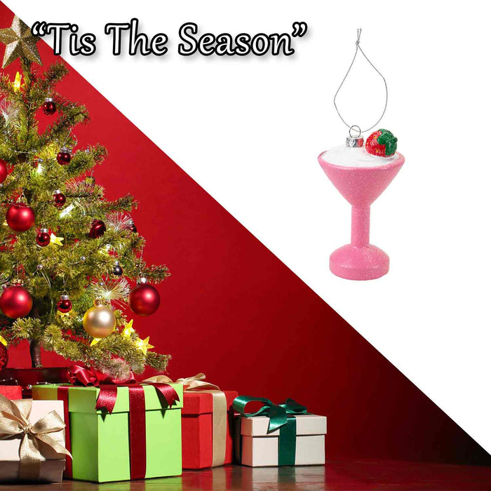 Christmas Tree Decoration Glitter Cocktail Ornament X 1 11x6. 5x6. 5cm Cocktail