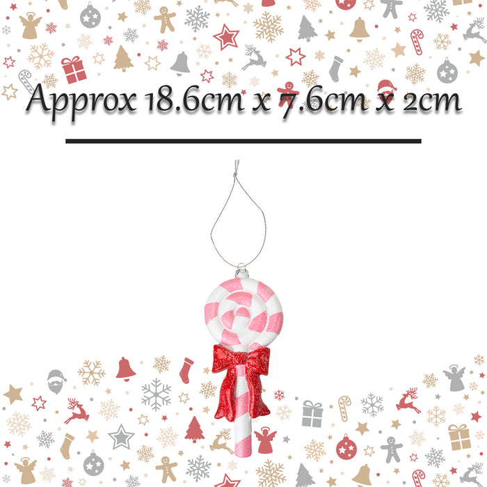 Christmas Tree Decoration Lollipop Ornament X 1 18.6cm x 7.6cm x 2cm Lollipop