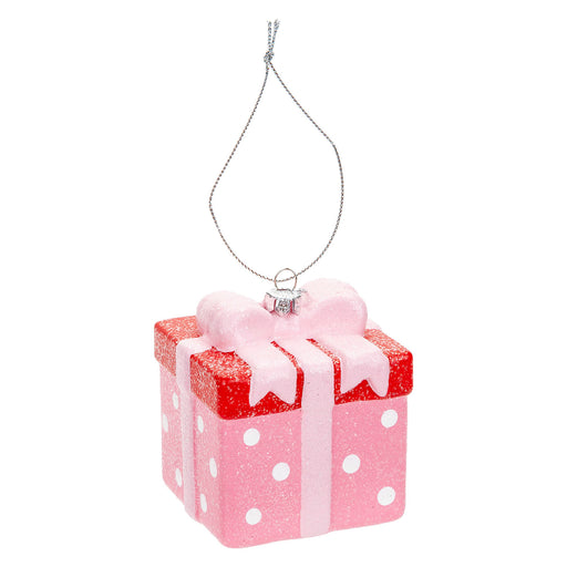 Christmas Tree Decoration Glitter Present Ornament X 9. 5x7. 5x7. 5cm Present