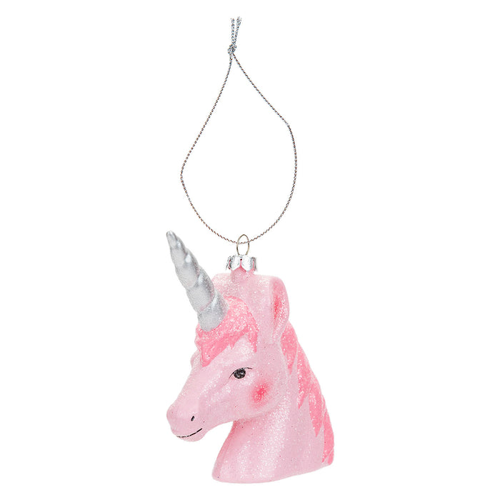 Christmas Tree Decoration Glitter Unicorn Ornament X